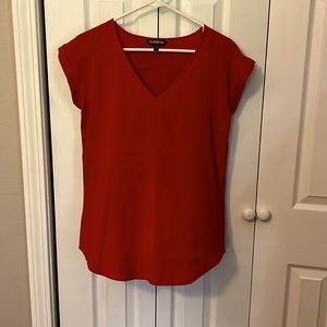 Red Express Blouse. Size Small. Feels silky